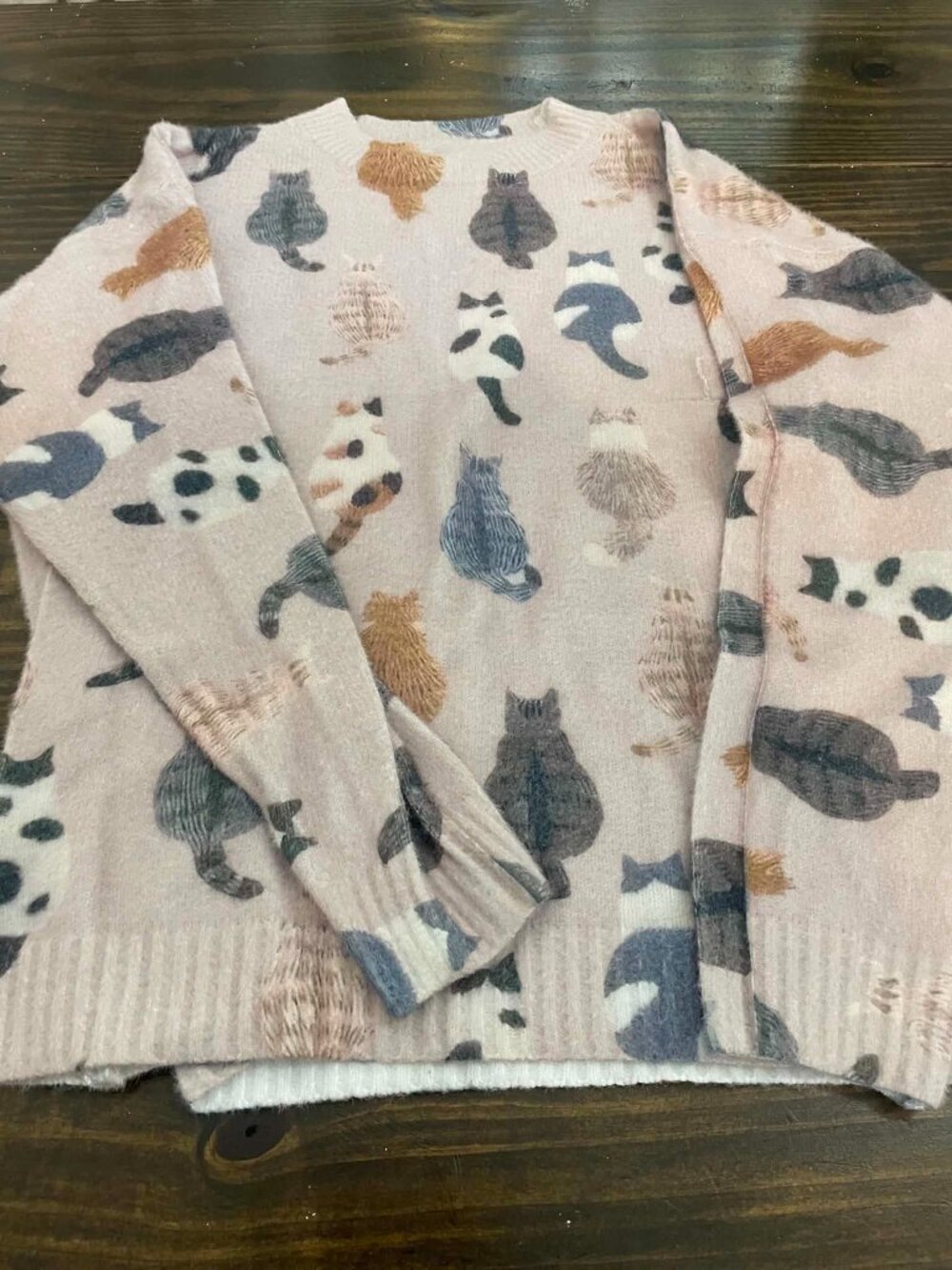 Charter Club Ladies Cat Print Pullover Sweater-Large Brand-Unknown